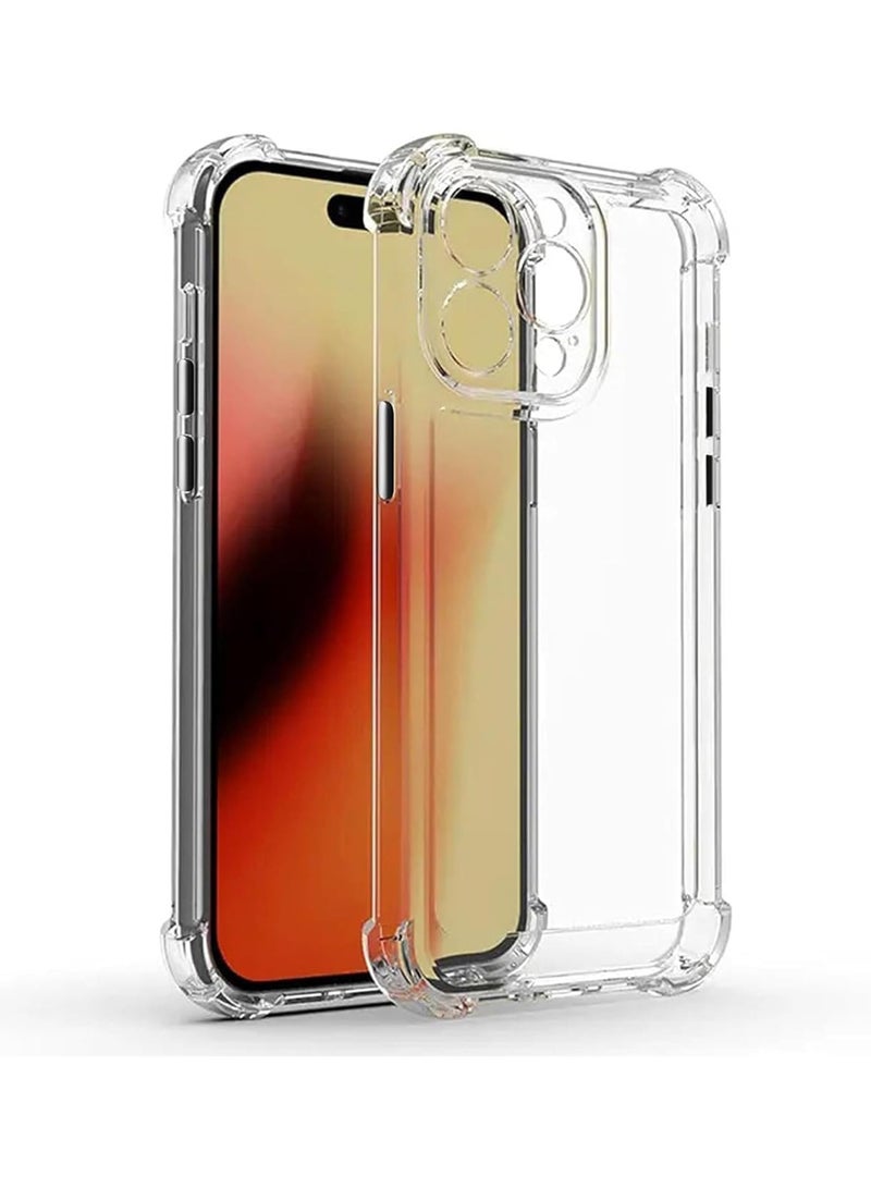 Case Compatible with iPhone 15 Pro Max Cover Silicone Transparent TPU Gorilla Anti-shock Protector Camera Shockproof Corners - Clear - Image 1